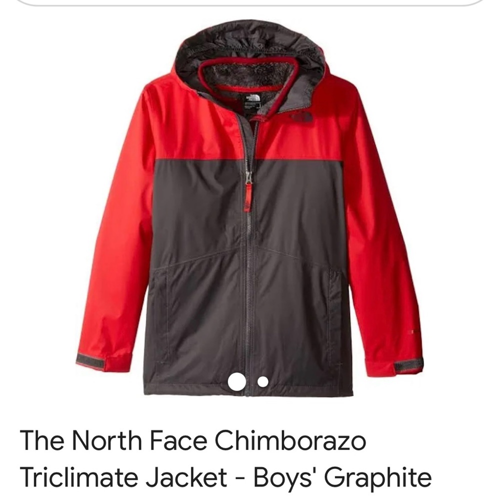The North Face Chimborazo Triclimate Jacket - Boys' Graphite Grey- Youth -L